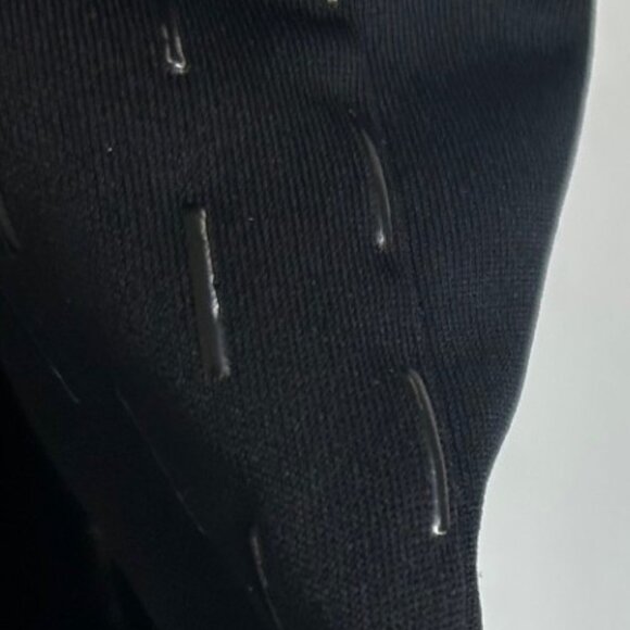 YMLA Vintage Black 90s Y2K Club Polyester Short Slv Mens Club Punk Disco M - Picture 5 of 8